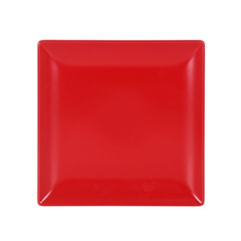 Πιάτο για Επιδόρπιο Ming II Κόκκινο Τετράγωνο (21 x 21 x 2 cm)