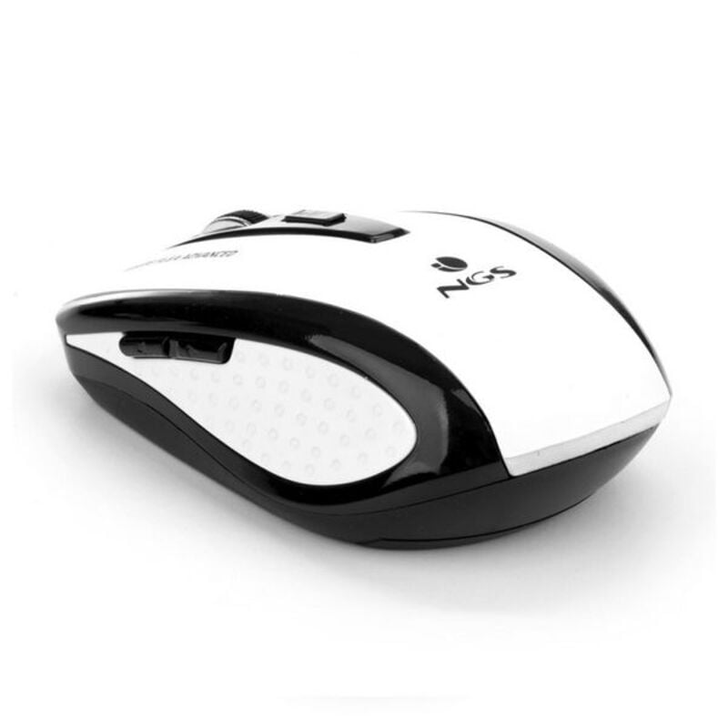 Οπτικό ασύρματο ποντίκι NGS White Flea Advanced 800/1600 dpi Λευκό/Μαύρο