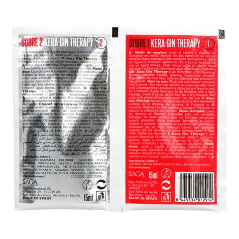 Θεραπεία Mαλλιών Ισιώματος Saga Pro Kera-Gin Therapy (15 ml)