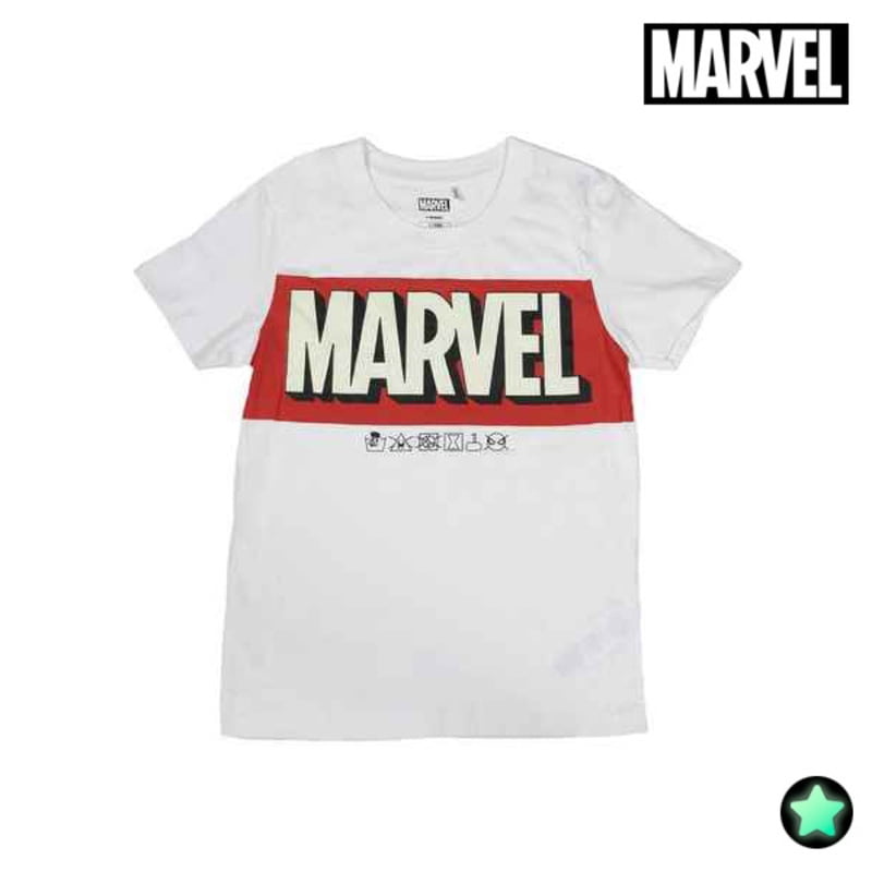 Παιδικό Μπλούζα με Κοντό Μανίκι Marvel Λευκό