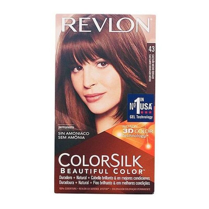 Βαφή Χωρίς Αμμωνία Colorsilk Revlon Καφέ χρυσό