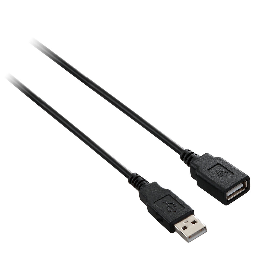 Καλώδιο USB V7 V7E2USB2EXT-1.8M     USB A Μαύρο