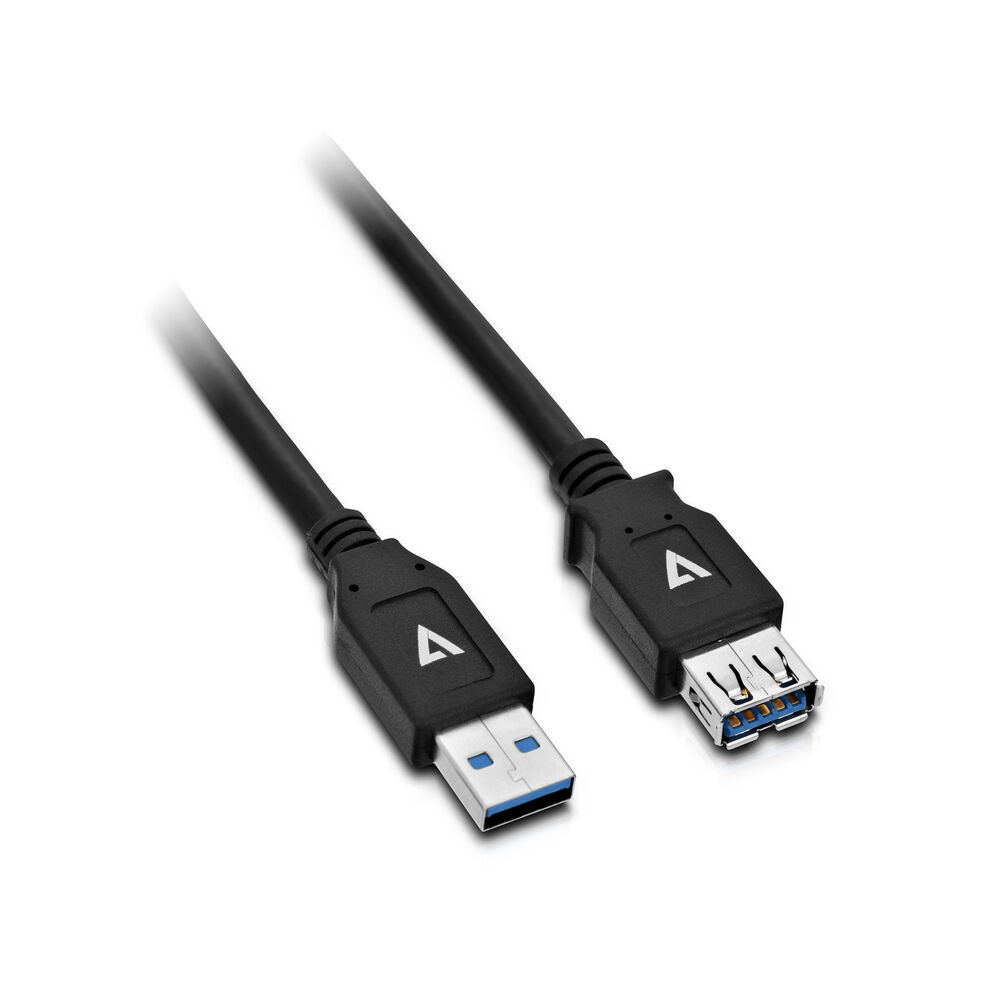 Καλώδιο USB V7 V7U3.0EXT-2M-BLK-1E  USB A Μαύρο