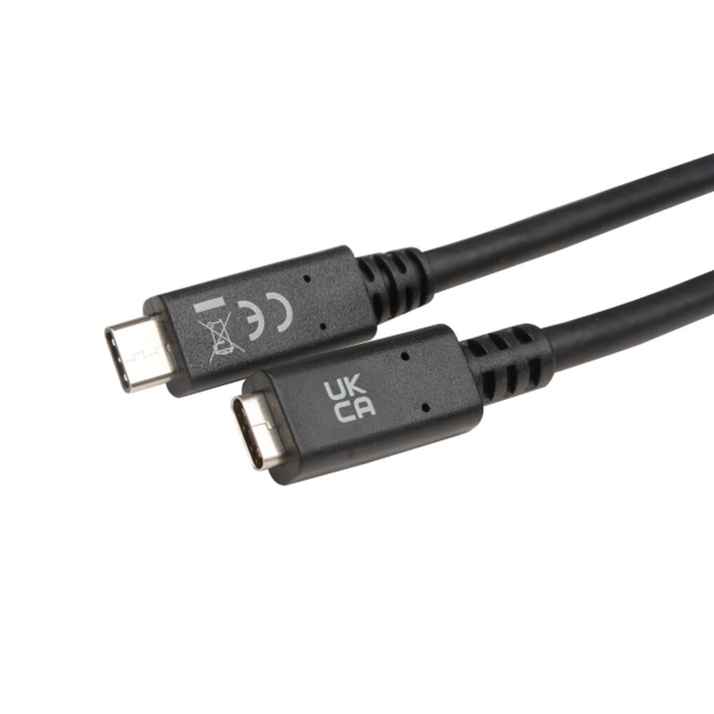 Καλώδιο USB C V7 V7UC3EXT-2M          Μαύρο