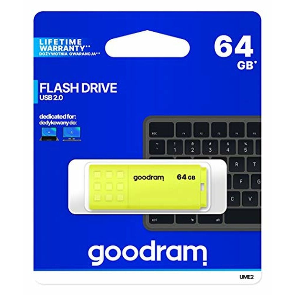 Στικάκι USB GoodRam UME2 Κίτρινο Μαύρο 64 GB