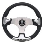 Τιμόνι Racing Sparco P222 Μαύρο Ασημί