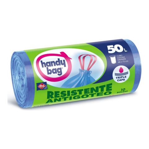 Τσάντες Σκουπιδιών Handy Bag κατά του σταξίματος αντιβακτηριακό (10 x 50 L)