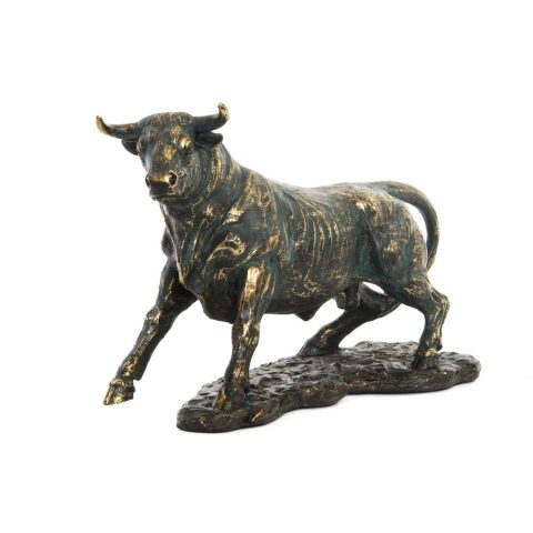 Διακοσμητική Φιγούρα DKD Home Decor 8424001443802 Χαλκός Χρυσό Ταύρος 22 x 11 x 17 cm