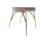 Καρέκλα Τραπεζαρίας DKD Home Decor Ροζ Χρυσό Μέταλλο πολυεστέρας (60 x 60 x 85 cm)