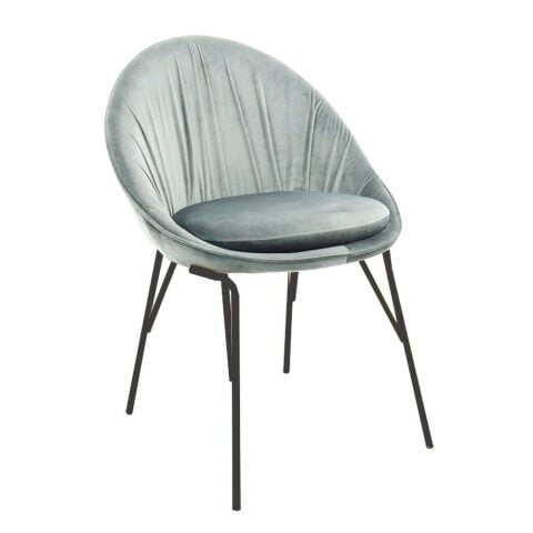 Καρέκλα DKD Home Decor Μέταλλο πολυεστέρας Ανοιχτό Γκρι (60 x 60 x 87 cm)