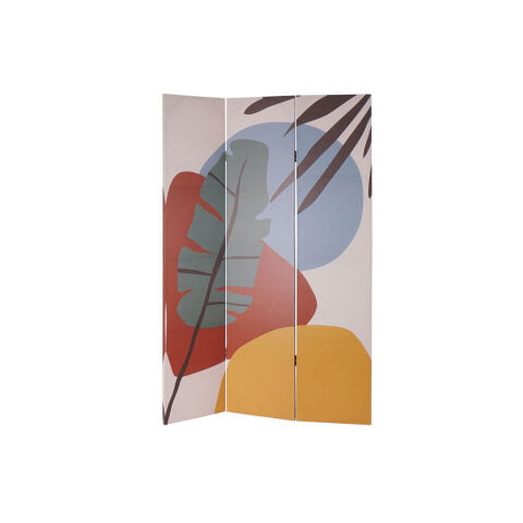 Παραβάν DKD Home Decor Τροπικό Καμβάς Τζίντζερ (120 x 2 x 180 cm)
