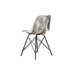 Καρέκλα Τραπεζαρίας DKD Home Decor Μαύρο Μέταλλο Δέρμα (45.5 x 52 x 79 cm)