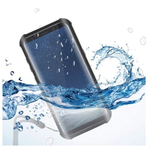 Αδιάβροχη Θήκη Samsung Galaxy S8+ KSIX Aqua Case Μαύρο Διαφανές