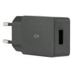 Φορτιστής Τοίχου + Καλώδιο USB A σε USB C KSIX USB Μαύρο