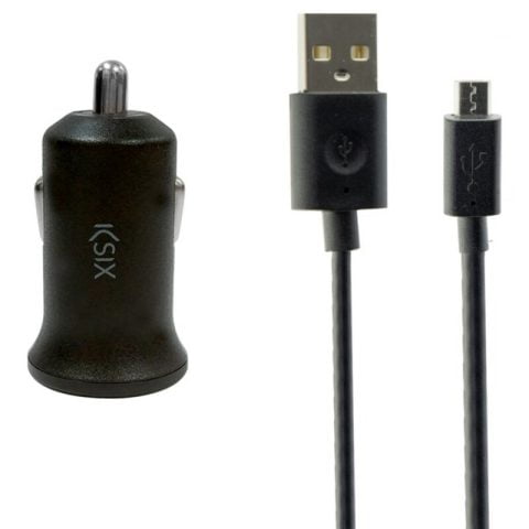 Φορτιστής Τοίχου + Καλώδιο Micro USB KSIX 2A Μαύρο