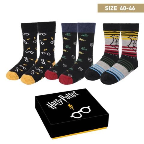 Κάλτσες Harry Potter 3 ζευγάρια (Ένα μέγεθος (40-46))