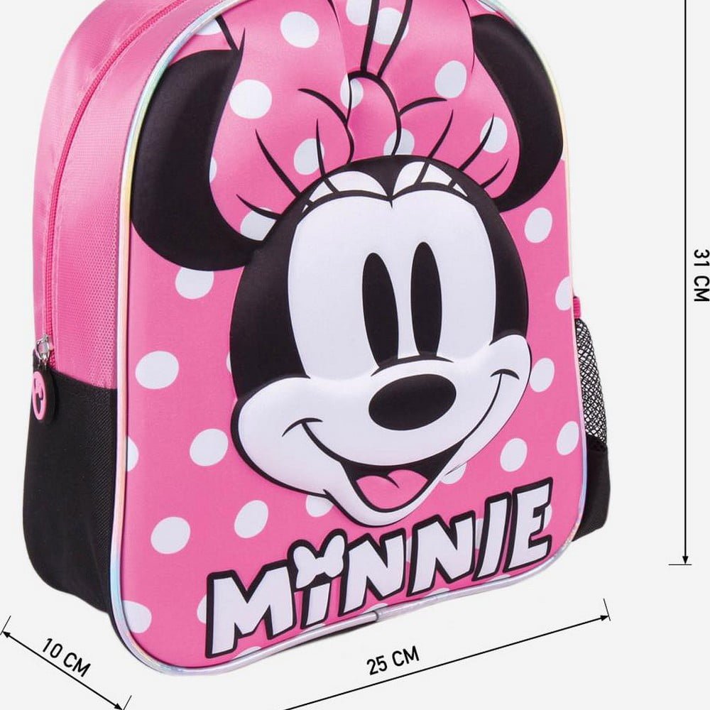 Σχολική Τσάντα 3D Minnie Mouse Ροζ (25 x 31 x 10 cm)