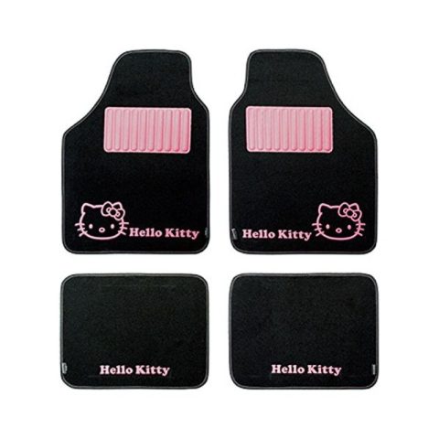 Σετ Χαλιών Αυτοκινήτου Hello Kitty KIT3013 Καθολικό Μαύρο Ροζ (4 pcs)