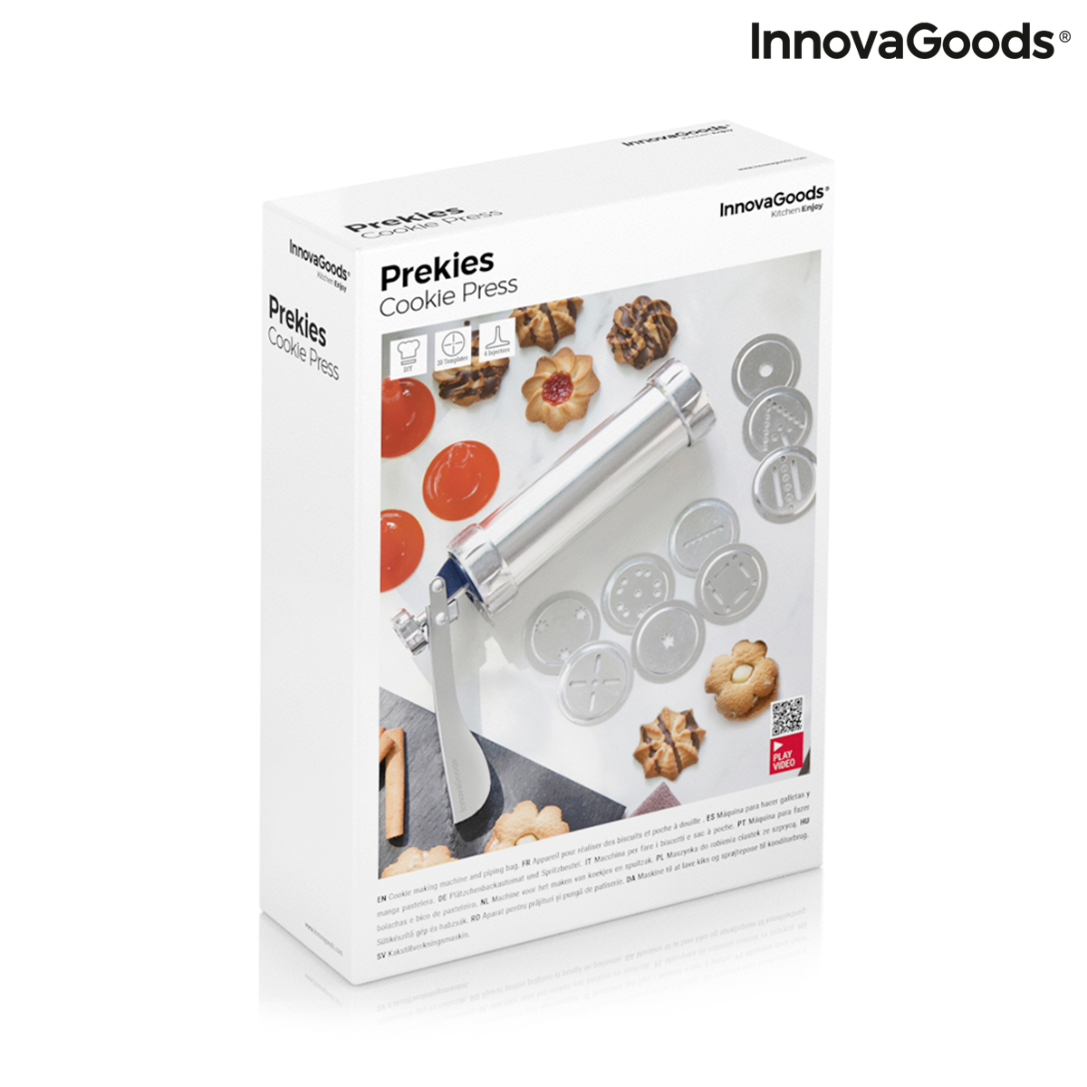 Κατασκευαστής Μπισκότων και Σακούλα ζαχαροπλαστικής  2 σε 1 Prekies InnovaGoods