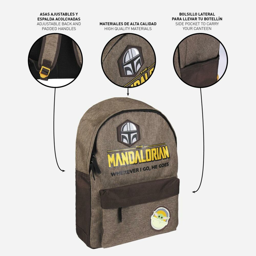 Σακίδιο Πλάτης Casual The Mandalorian Πράσινο (31 x 44 x 16 cm)