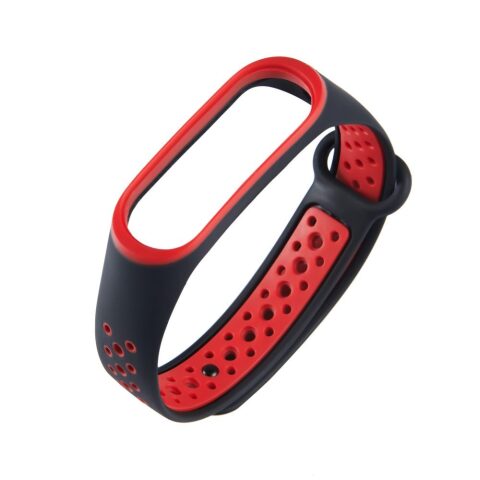 Replacement band strap for Xiaomi Mi Band 4 / Mi Band 3 Dots black-red