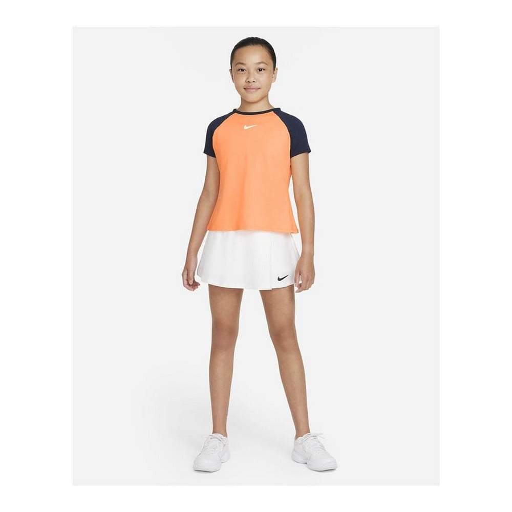 Παιδικό Μπλούζα με Κοντό Μανίκι Nike Dri-FIT Victory Πορτοκαλί 89 % πολυεστέρας 11% Spandex