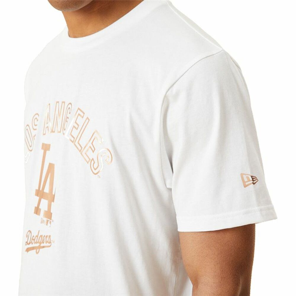 Ανδρική Μπλούζα με Κοντό Μανίκι New Era MLB Metallic Grapich Print Dodger Λευκό