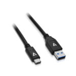 Καλώδιο USB A σε USB C V7 V7U3.1AC-1M-BLK-1E   Μαύρο