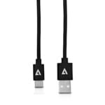 Καλώδιο USB A σε USB C V7 V7U2AC-2M-BLK-1E     Μαύρο