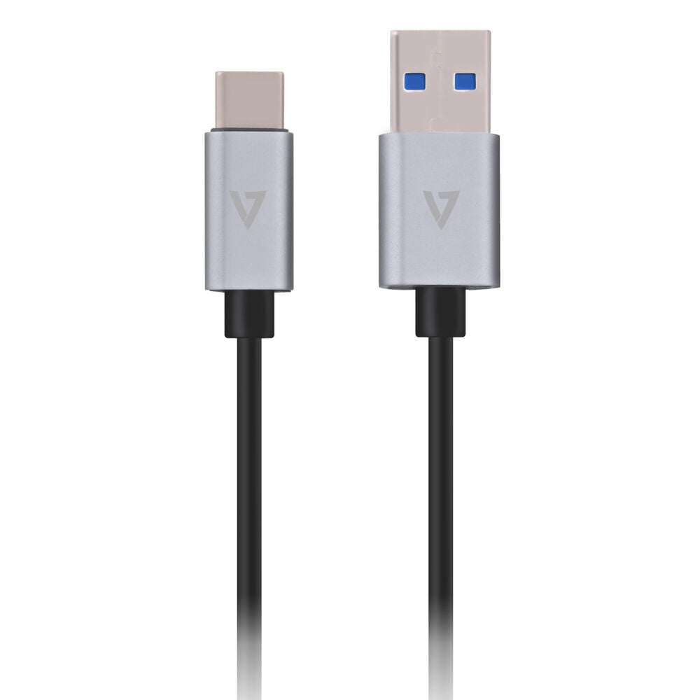 Καλώδιο USB A σε USB C V7 V7U3.1C-1M-ALUGR-1EC Αλουμίνιο