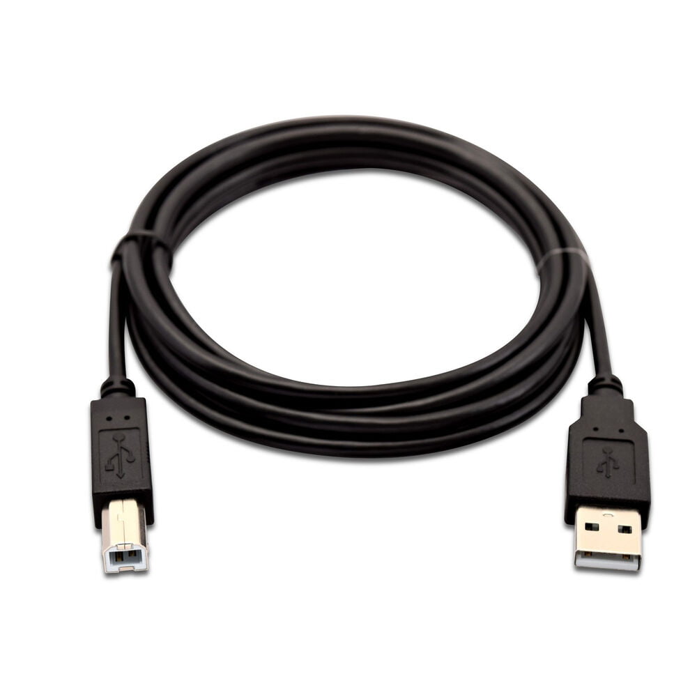 Καλώδιο USB A σε USB B V7 V7USB2AB-02M-1E      Μαύρο