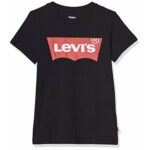 Παιδική Μπλούζα με Κοντό Μανίκι Levi's E8157 Μαύρο (12 Ετών)