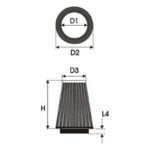 Φίλτρο αέρα Green Filters K1.100