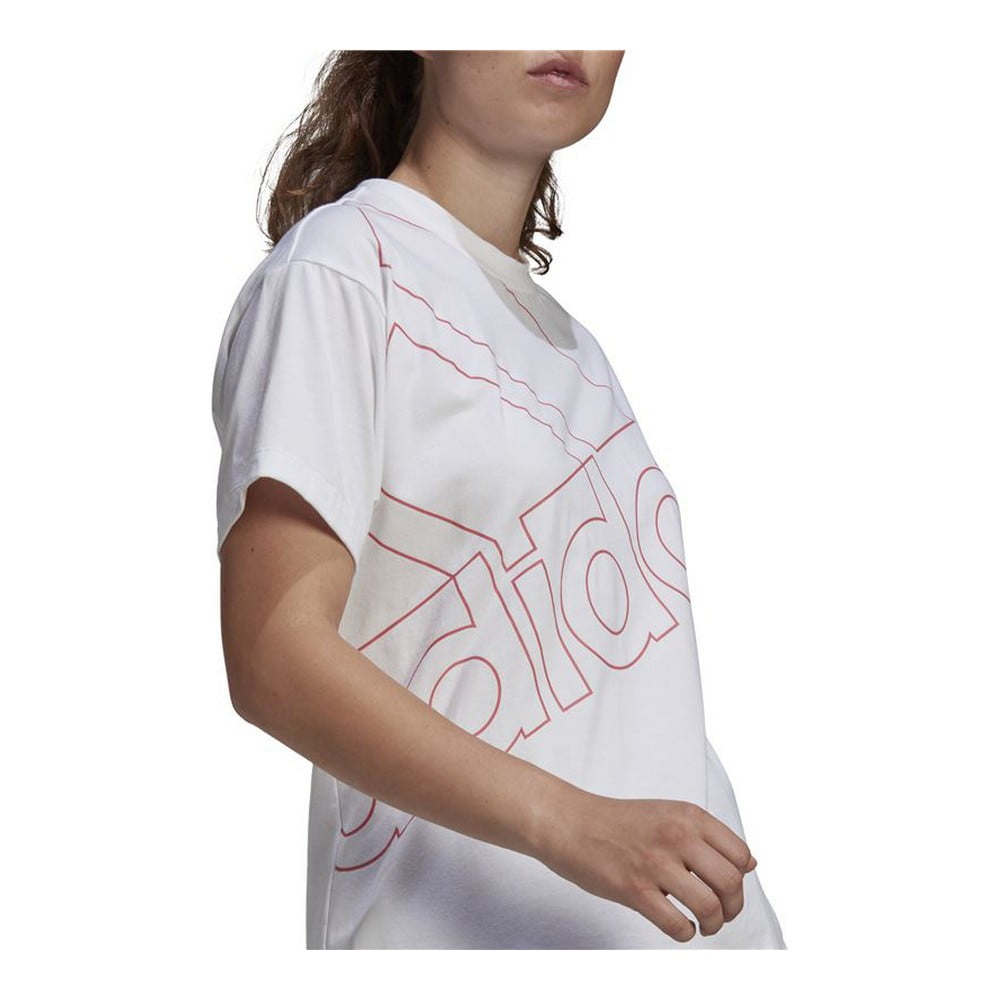 Γυναικεία Μπλούζα με Κοντό Μανίκι Adidas Giant Logo Λευκό