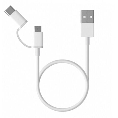 Καλώδιο USB σε micro USB Xiaomi Mi 2-in-1 USB Cable Micro USB to Type C 30cm Λευκό 30 cm