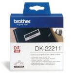 Συνεχής Ταινία Brother DK22211 29 mm Μαύρο Μαύρο/Λευκό Λευκό