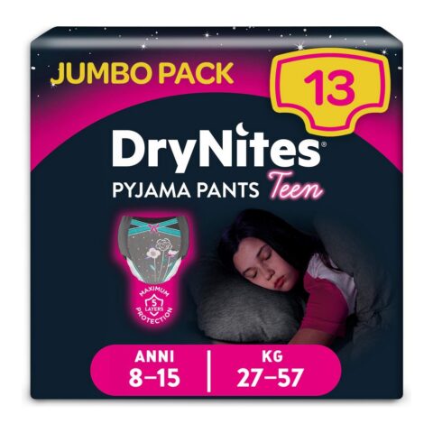 Πακέτο Εσώρουχα για τα κορίτσια DryNites Pyjama Pants Teen (13 uds)