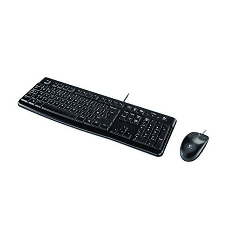 Πληκτρολόγιο με Οπτικό Ποντίκι Logitech 920-002550 USB Μαύρο Πληκτρολόγιο Qwerty