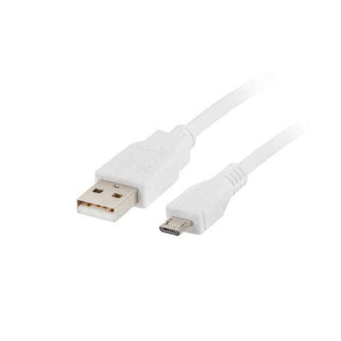 Καλώδιο Micro USB Lanberg 480 Mb/s Λευκό
