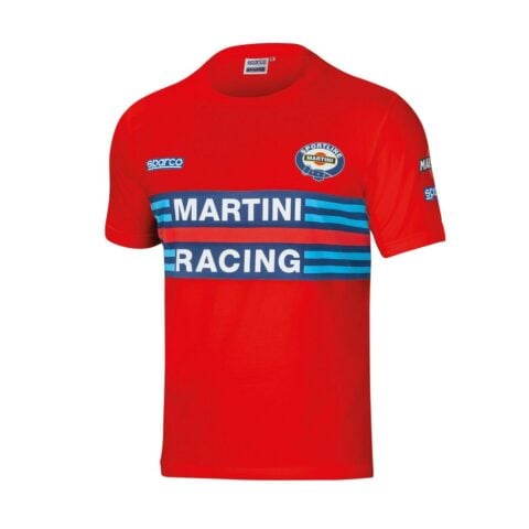 Ανδρική Μπλούζα με Κοντό Μανίκι Sparco Martini Racing Κόκκινο Μέγεθος M