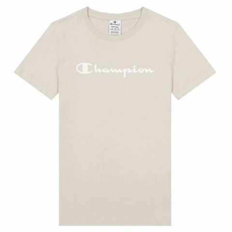 Γυναικεία Μπλούζα με Κοντό Μανίκι Champion Big Script Logo Λευκό