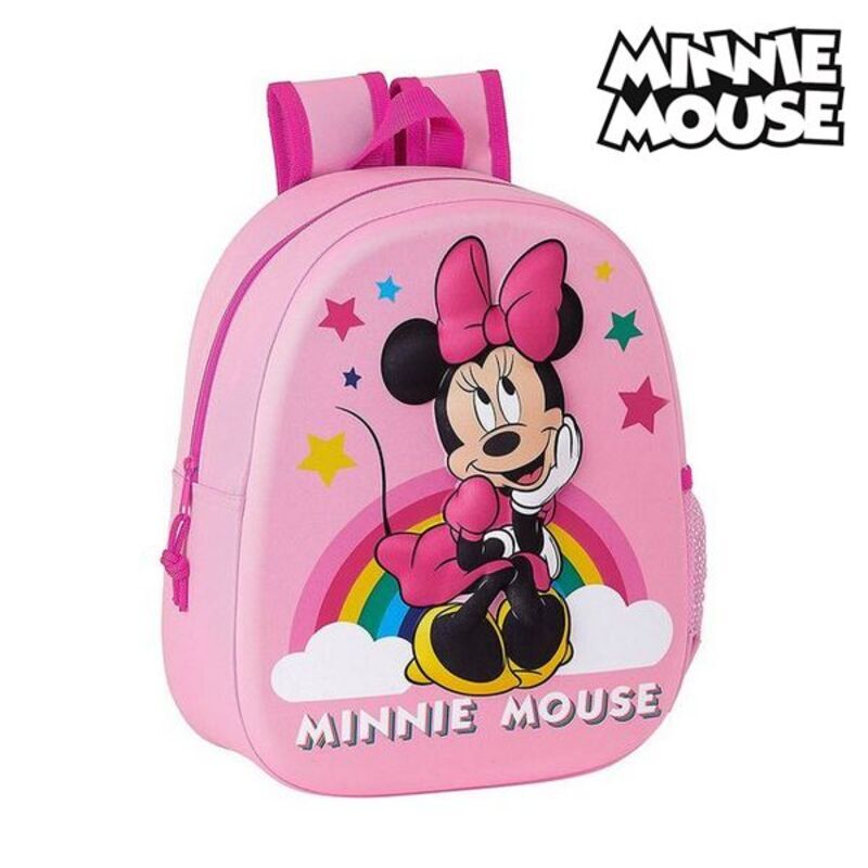 Παιδική Τσάντα 3D Minnie Mouse Ροζ (27 x 32 x 10 cm)