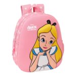 Σχολική Τσάντα 3D Disney Alice in Wonderland Ροζ