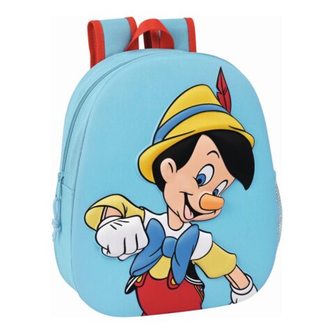 Σχολική Τσάντα 3D Disney Pinocchio Κόκκινο Ανοιχτό Μπλε