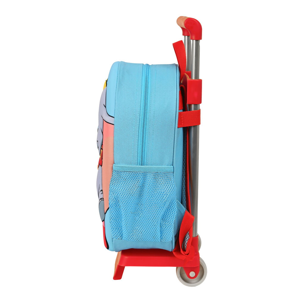 Σχολική Τσάντα 3D με Ρόδες Disney Dumbo Κόκκινο Ανοιχτό Μπλε (28 x 10 x 67 cm)