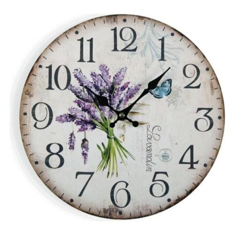 Ρολόι Τοίχου Versa Lavender Ξύλο (4 x 30 x 30 cm)