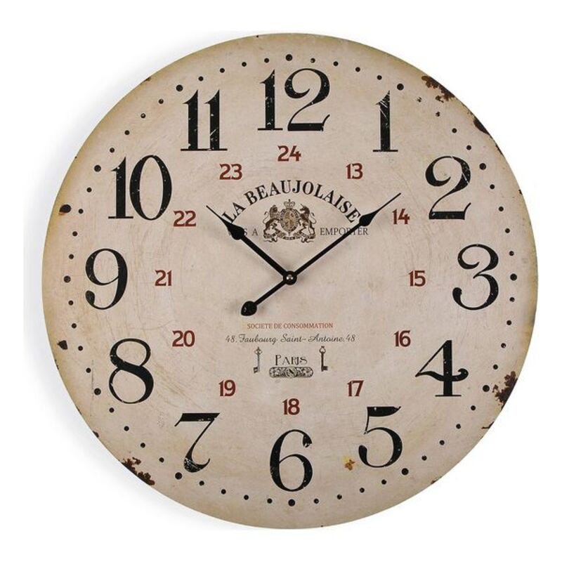 Ρολόι Τοίχου Versa Beaujolaise Ξύλο (3 x 58 x 58 cm)