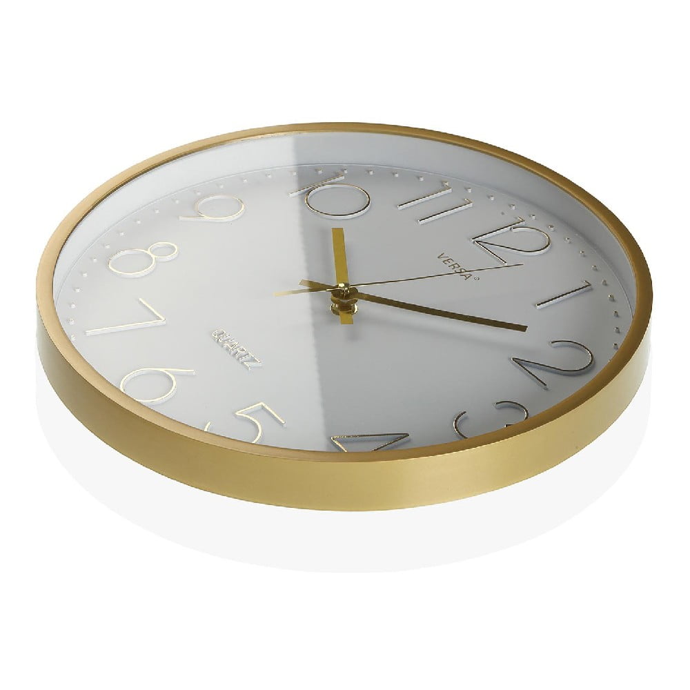 Ρολόι Τοίχου Χρυσό Πλαστική ύλη (4 x 30 x 30 cm)