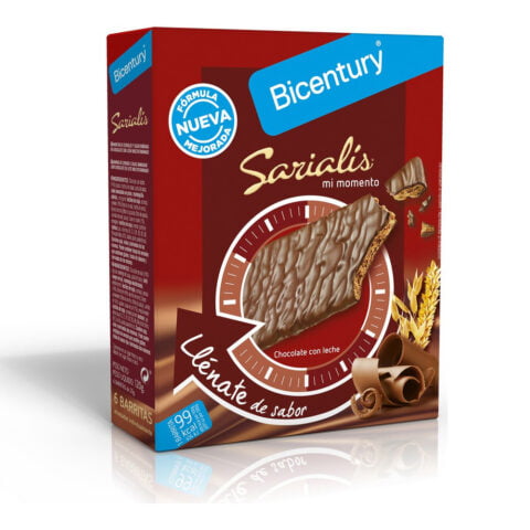 Ενεργειακή Μπάρα Bicentury Sarialis Σοκολάτα με γάλα Δημητριακά (6 uds)
