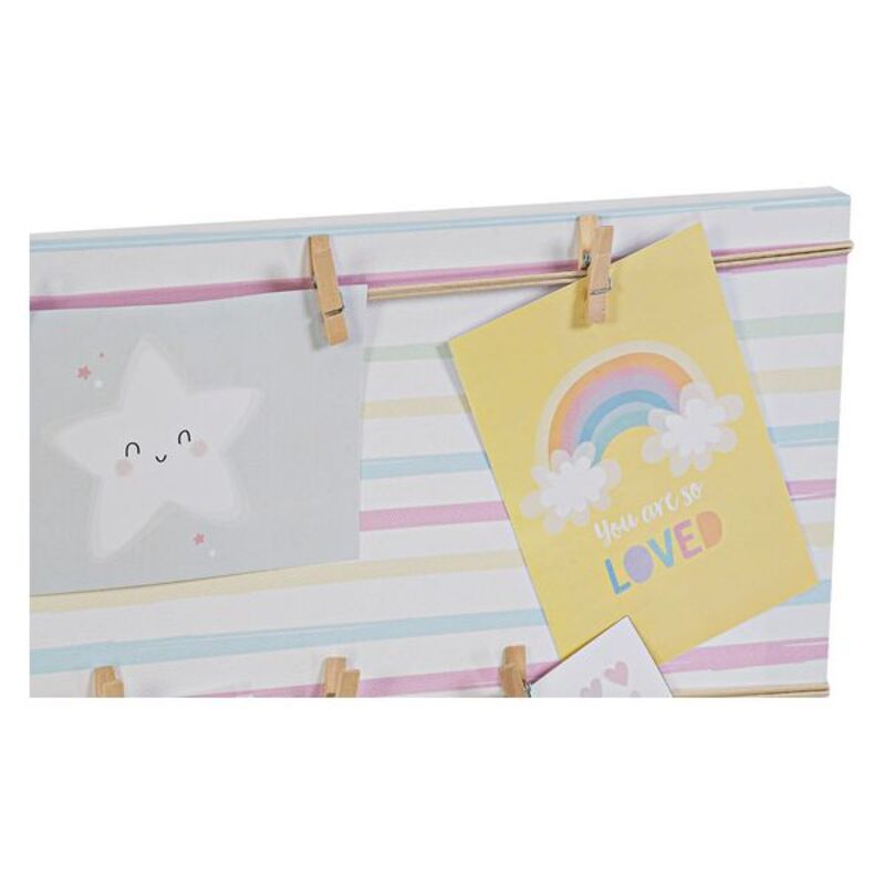 Κορνίζες DKD Home Decor Sunshine Πολύχρωμο Καμβάς Μωρό 50 x 2 x 50 cm